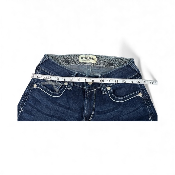 Ariat Real Jeans Womens 29R Blue mid rise straigth Stretch Denim Western Pants - Picture 7 of 8
